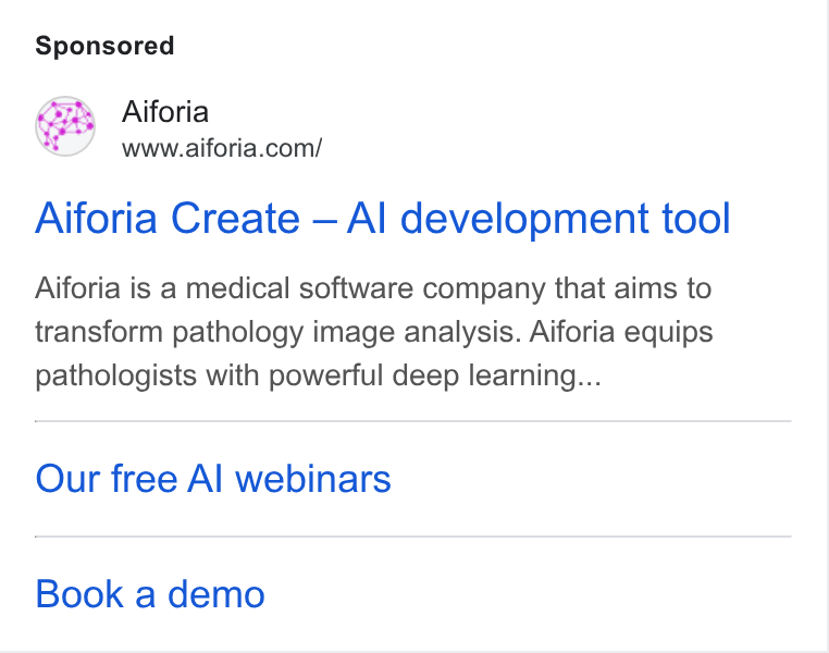 Aiforia ad on Google Ads: Aiforia Create — Al development tool Aiforia is a medical software company that aims to transform pathology image analysis. Aiforia equips pathologists with powerful deep learning... Our free Al webinars Book a demo
