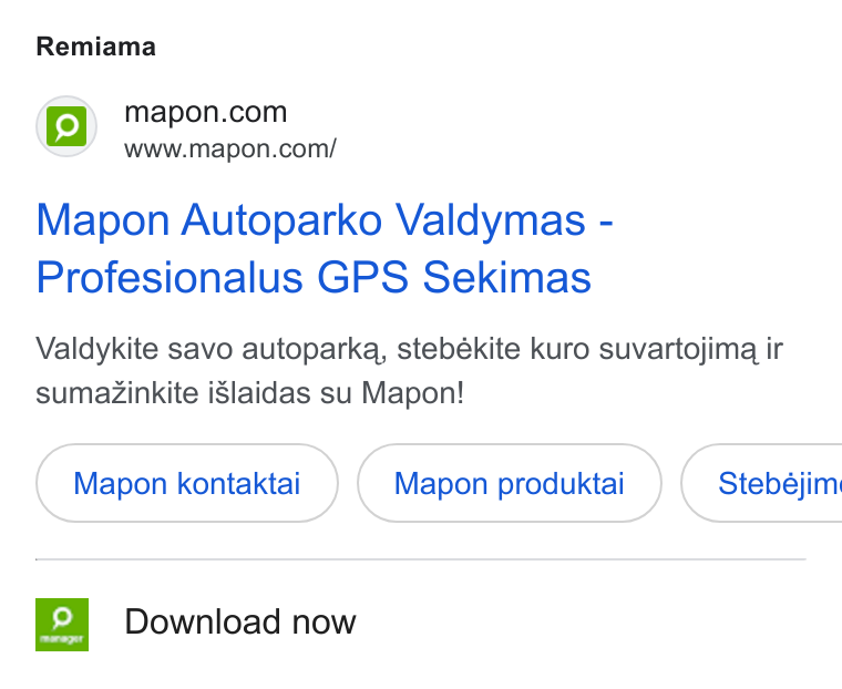 Mapon ad on Google Ads: www.mapon.com/ Mapon Autoparko Valdymas - Profesionalus GPS Sekimas Valdykite savo autoparka, stebékite kuro suvartojima ir sumazinkite i Slaidas su Mapon! Mapon kontaktai Mapon produktai } ( Stebéjim 2] Download now