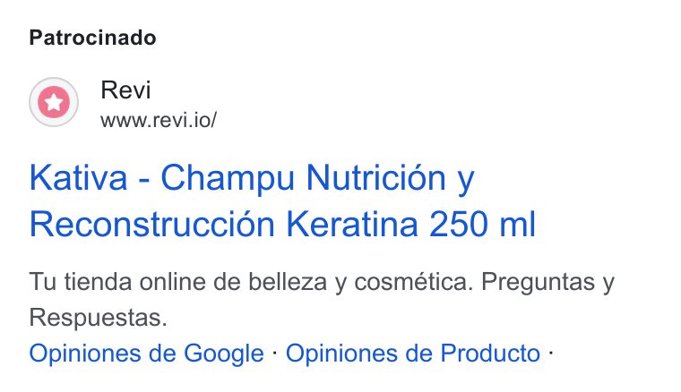 Revi ad on Google Ads: Patrocinado Revi www.revi.io/ Kativa - Champu Nutricion y Reconstruccion Keratina 250 ml Tu tienda online de belleza y cosmética. Preguntas y Respuestas. Opiniones de Google - Opiniones de Producto -