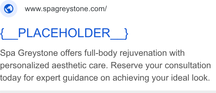 Spa Greystone ad creative