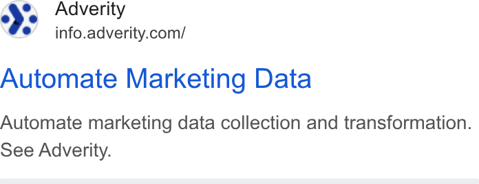 Adverity ad on Google Ads: Automate Marketing Data Automate marketing data collection and transformation. See Adverity.