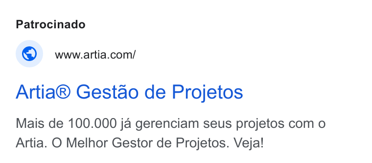 Artia ad on Google Ads: Artia® Gestao de Projetos Mais de 100.000 ja gerenciam seus projetos com o Artia. O Melhor Gestor de Projetos. Veja!