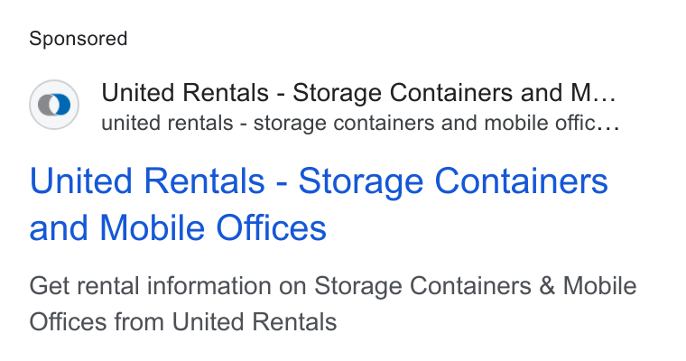 United Rentals ad on Google Ads: United Rentals - Storage Containers and M... united rentals - storage containers and mobile offic... United Rentals - Storage Containers and Mobile Offices Get rental information on Storage Containers & Mobile Offices from United Rentals