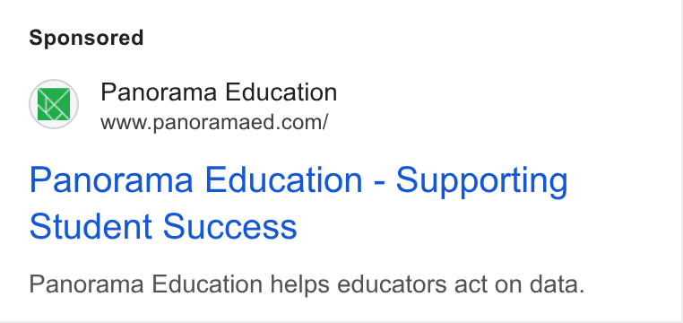 Panorama Education ad on Google Ads: Panorama Education - Supporting Student Success Panorama Education helps educators act on data.