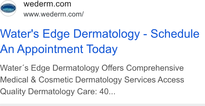 Water's Edge Dermatology - St Cloud ad creative