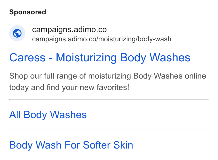Adimo ad on Google Ads: campaigns.adimo.co/moisturizing/body-wash Caress - Moisturizing Body Washes Shop our full range of moisturizing Body Washes online today and find your new favorites! All Body Washes Body Wash For Softer Skin