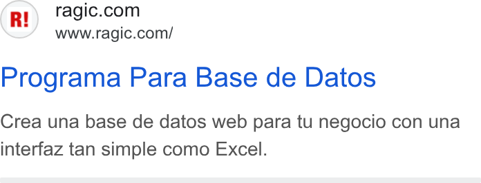 Ragic ad on Google Ads: www.ragic.com/ Programa Para Base de Datos Crea una base de datos web para tu negocio con una interfaz tan simple como Excel.