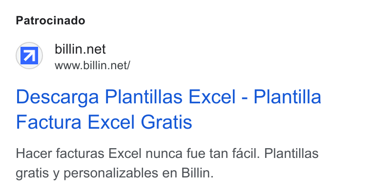 Billin ad on Google Ads: www.billin.net/ Descarga Plantillas Excel - Plantilla Factura Excel Gratis Hacer facturas Excel nunca fue tan facil. Plantillas gratis y personalizables en Billin.