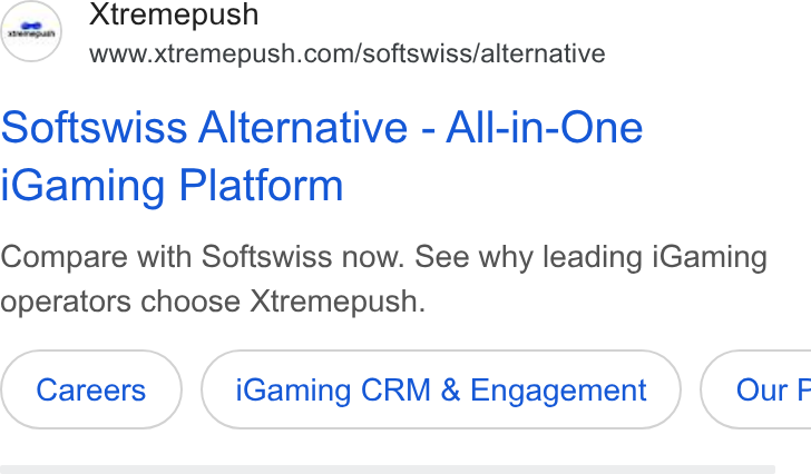 Xtremepush ad on Google Ads: Softswiss Alternative - All-in-One i Gaming Platform Compare with Softswiss now. See why leading i Gaming operators choose Xtremepush. i Gaming CRM & Engagement ) ( Our F