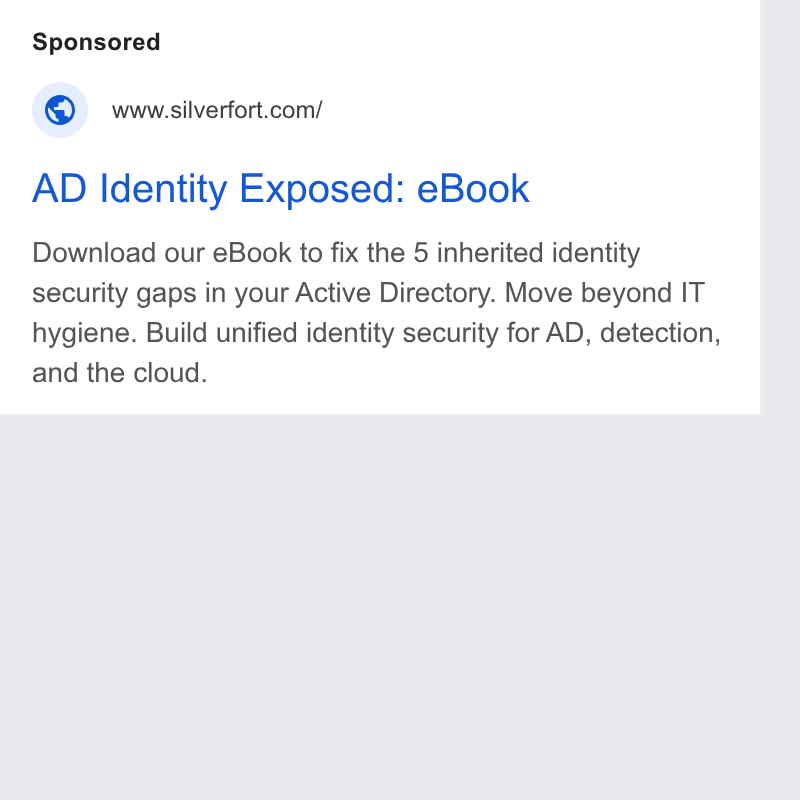 Silverfort ad