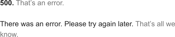 GoKoan ad on Google Ads: 500. Inats an error. There was an error. Please try again later. That's all we know.
