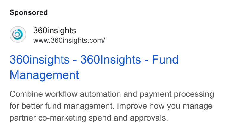 360insights ad on Google Ads