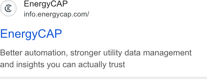 Wattics ad on Google Ads: Energy CAP Better automation, stronger utility data management and insights you can actually trust