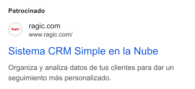 Ragic ad on Google Ads: www.ragic.com/ Sistema CRM Simple en la Nube Organiza y analiza datos de tus clientes para dar un seguimiento mas personalizado.