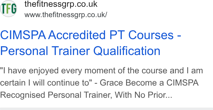 The Fitness Group EDUCATION ad creative