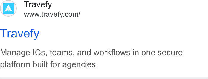 Travefy ad on Google Ads: Travefy Manage ICs, teams, and workflows in one secure platform built for agencies.
