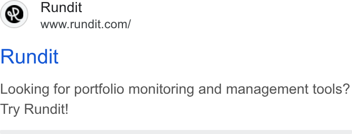 Rundit ad on Google Ads: Rundit Looking for portfolio monitoring and management tools? Try Rundit!