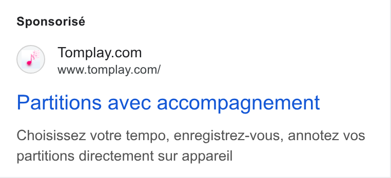 Tomplay ad on Google Ads: www.tomplay.com/ Partitions avec accompagnement Choisissez votre tempo, enregistrez-vous, annotez vos partitions directement sur appareil