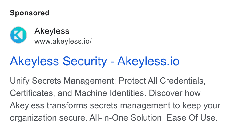 Akeyless ad