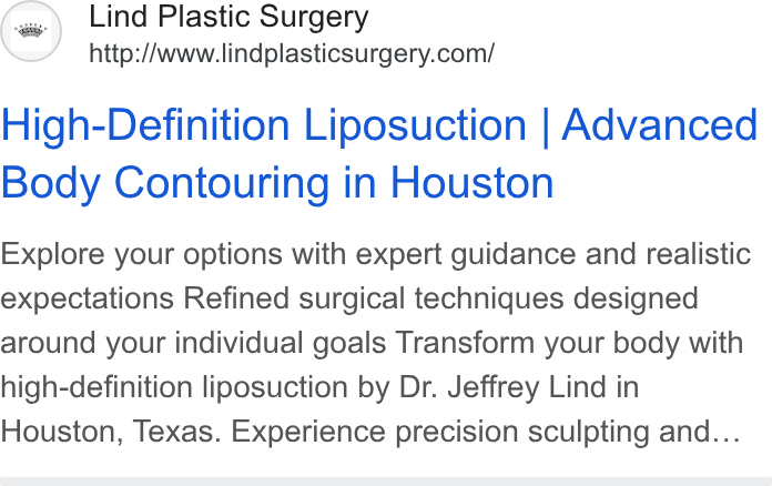 Lind Plastic Surgery & Med Spa ad creative