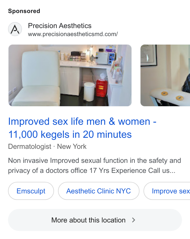 Precision Aesthetics ad creative