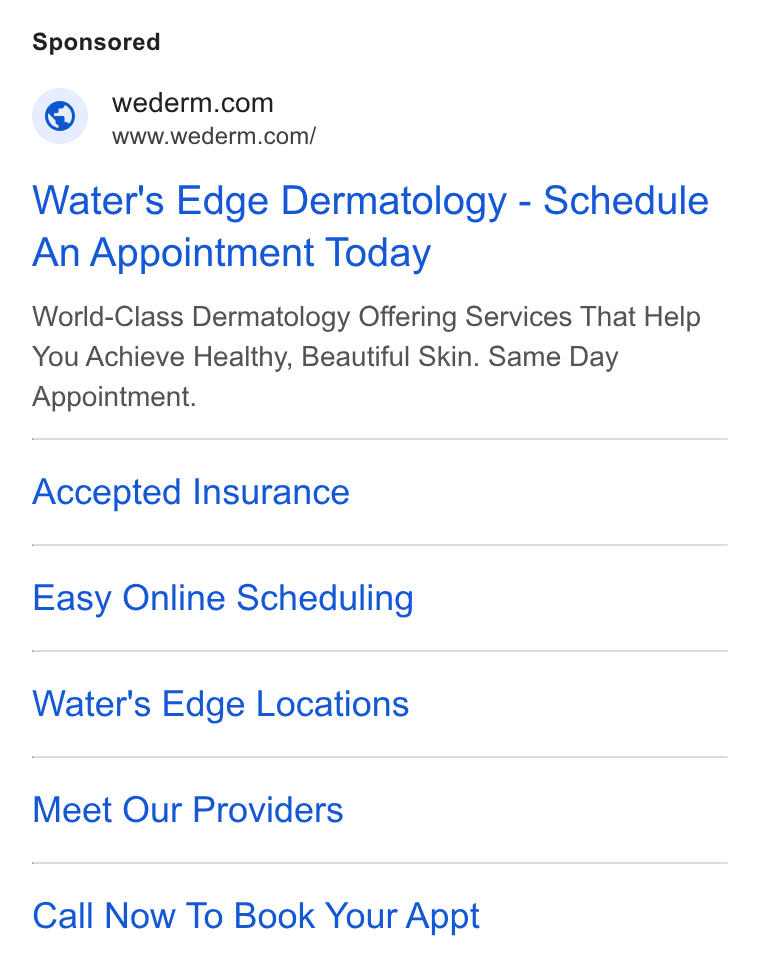 Water's Edge Dermatology - St Cloud ad creative