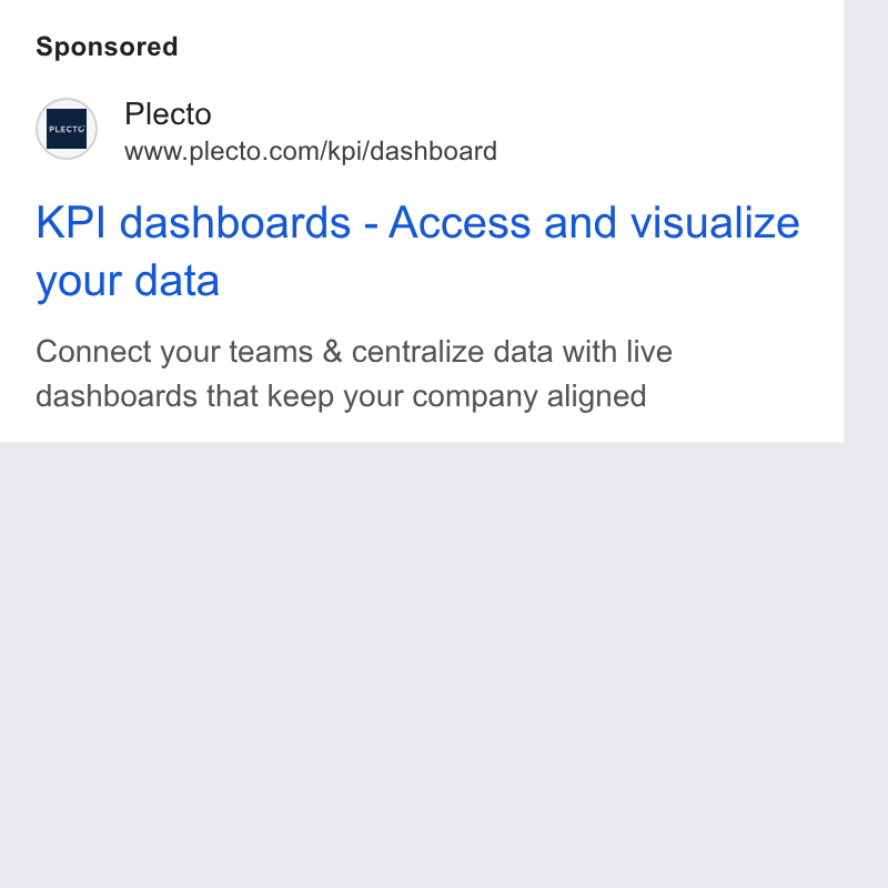 Plecto ad on Google Ads: KPI dashboards - Access and visualize your data Connect your teams & centralize data with live dashboards that keep your company aligned