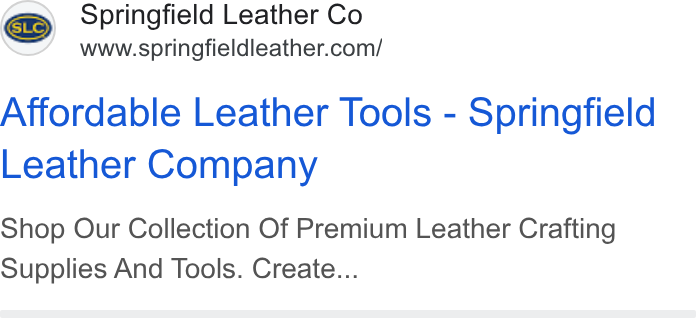K&B Leather Co — Google Display Text Ad preview (108 days)
