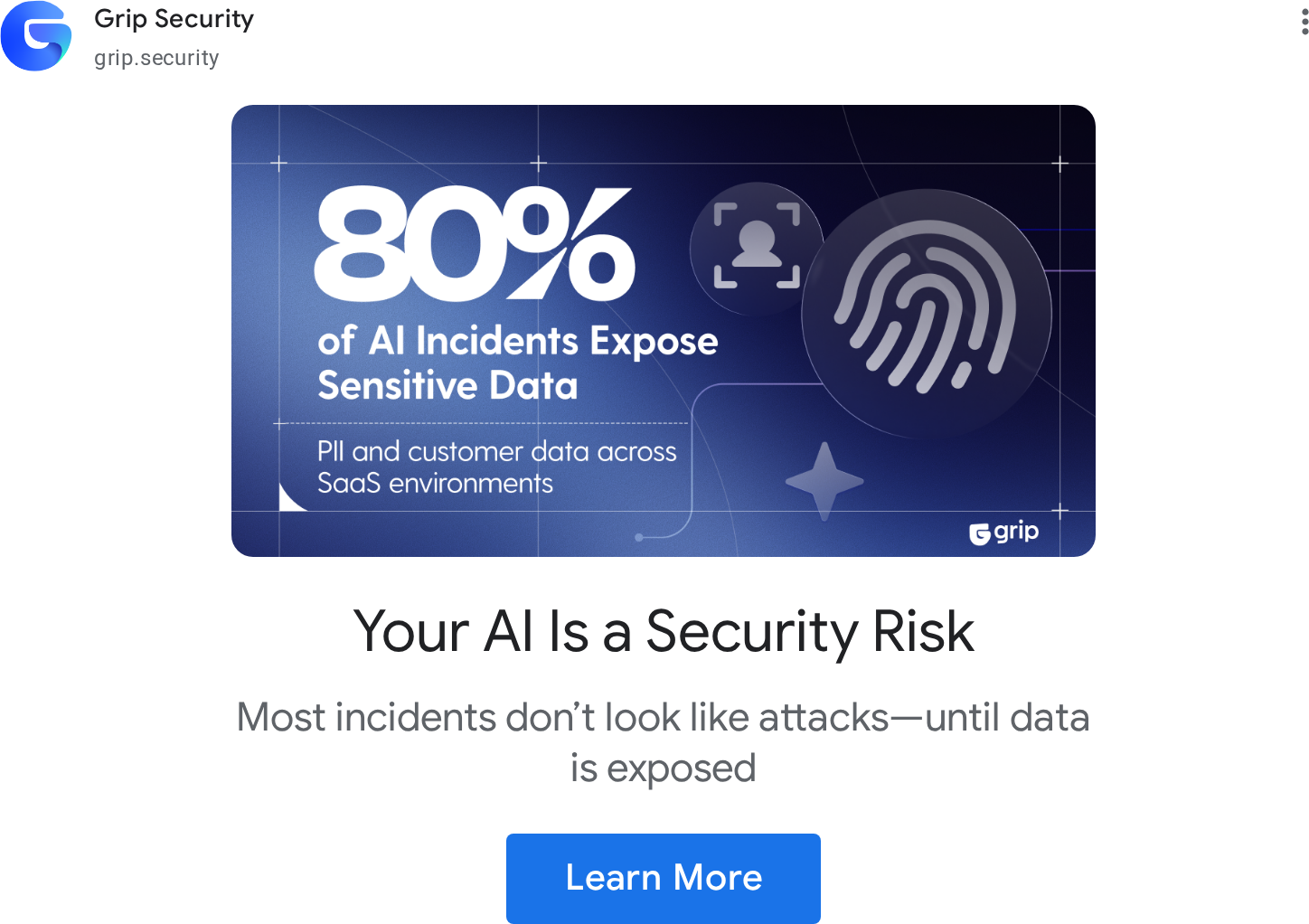 Grip Security ad