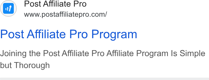 Post Affiliate Pro ad on Google Ads: Post Affiliate Pro Program Joining the Post Affiliate Pro Affiliate Program Is Simple but Thorough