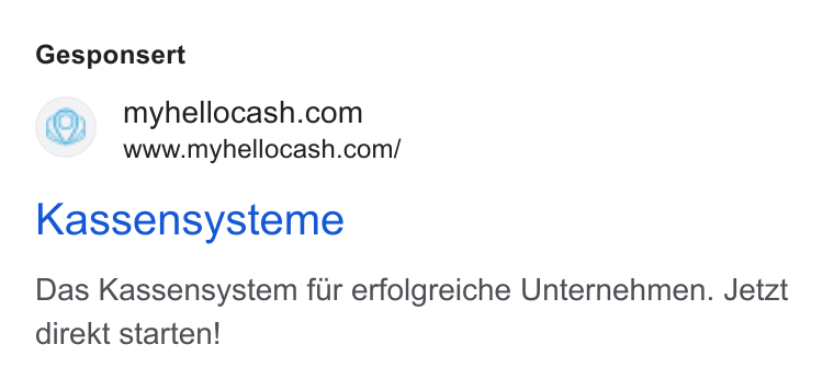 helloCash ad on Google Ads: www.myhellocash.com/ Kassensysteme Das Kassensystem fur erfolgreiche Unternehmen. Jetzt direkt starten!