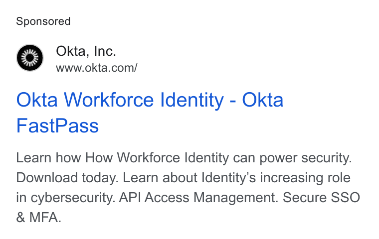 Okta ad
