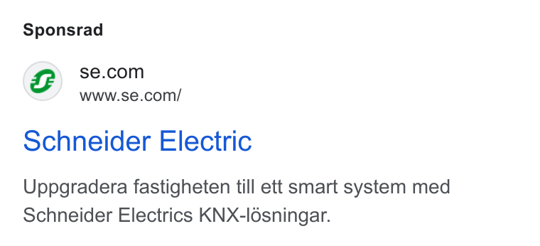 Schneider Electric ad on Google Ads: www.se.com/ Schneider Electric Uppgradera fastigheten till ett smart system med Schneider Electrics KNX-lésningar.
