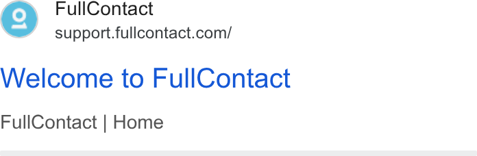 FullContact ad on Google Ads: Welcome to Full Contact Full Contact | Home