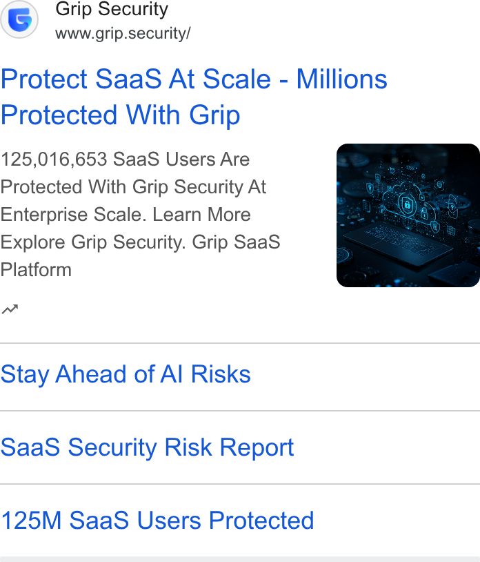 Grip Security ad