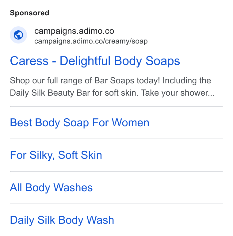 Adimo ad on Google Ads: campaigns.adimo.co/creamy/soap Caress - Delightful Body Soaps Shop our full range of Bar Soaps today! Including the Daily Silk Beauty Bar for soft skin. Take your shower... Best Body Soap For Women For Silky, Soft Skin All Body Washes Daily Silk Body Wash