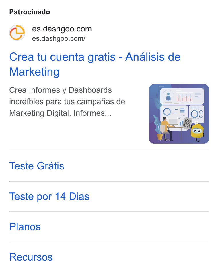 mLabs ad on Google Ads: es.dashgoo.com/ Crea tu cuenta gratis - Analisis de Marketing Crea Informes y Dashboards increibles para tus campafias de Marketing Digital. Informes... Teste Gratis Teste por 14 Dias Planos Recursos