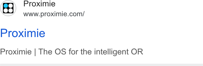 Proximie ad on Google Ads: Proximie Proximie | The OS for the intelligent OR