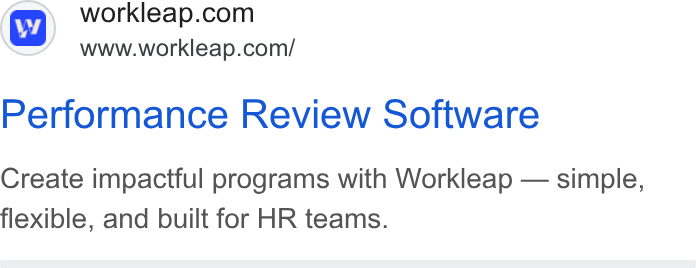 Workleap ad on Google Ads: www.workleap.com/ Performance Review Software Create impactful programs with Workleap — simple, flexible, and built for HR teams.