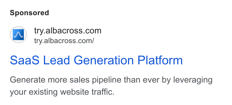Albacross ad on Google Ads: ’ try.albacross.com/ Saa S Lead Generation Platform Generate more sales pipeline than ever by leveraging your existing website traffic.
