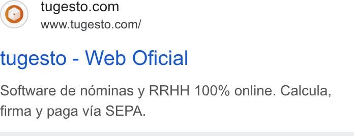 tugesto ad on Google Ads: www.tugesto.com/ tugesto - Web Oficial Software de ndminas y RRHH 100% online. Calcula, firma y paga via SEPA.
