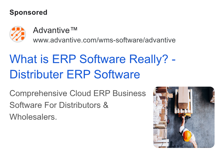 Advantive ad on Google Ads