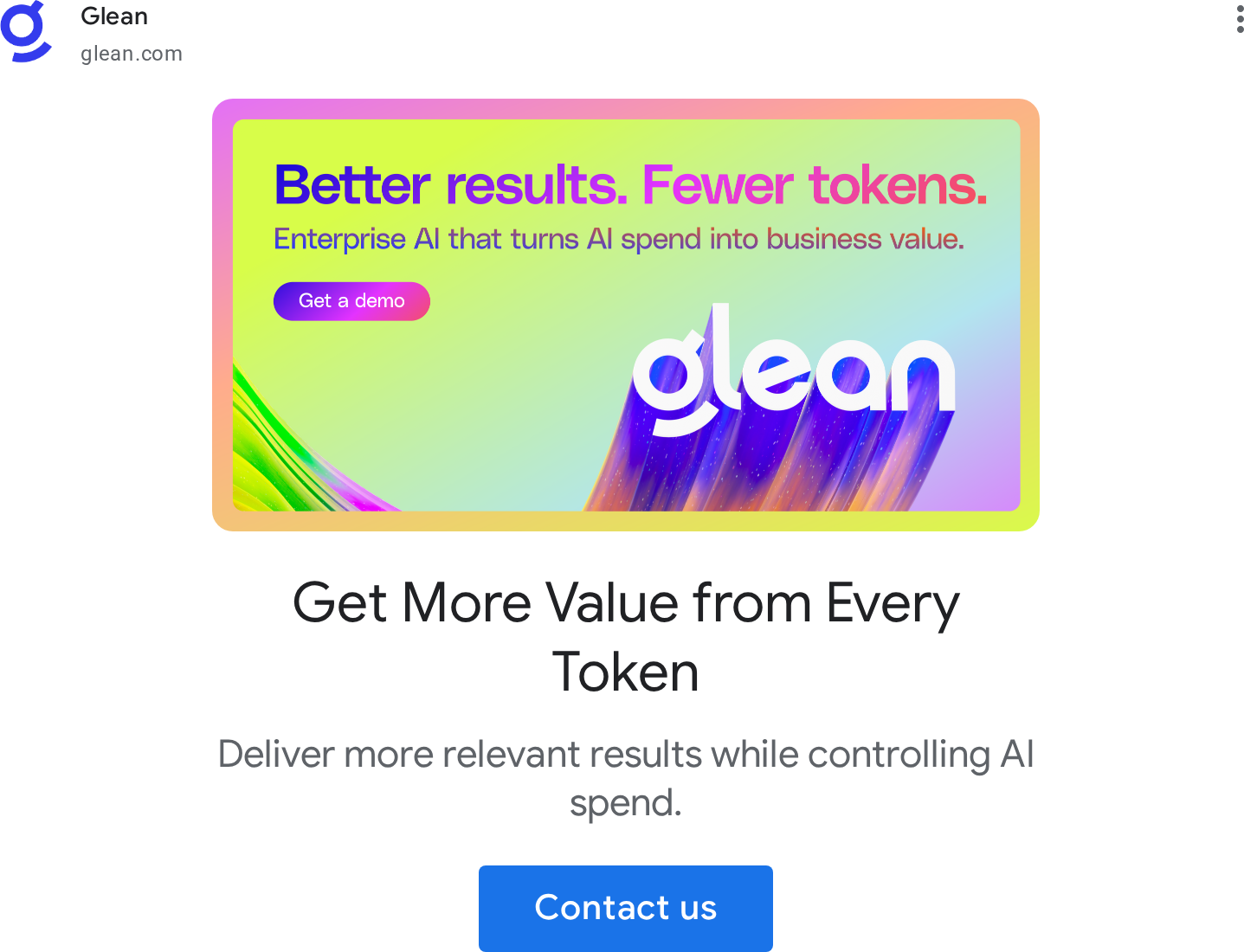 Glean Google ad: Display image ad