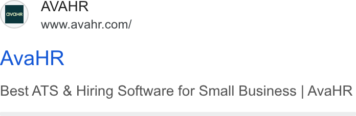 AvaHR ad on Google Ads: Ava HR Best ATS & Hiring Software for Small Business | Ava HR