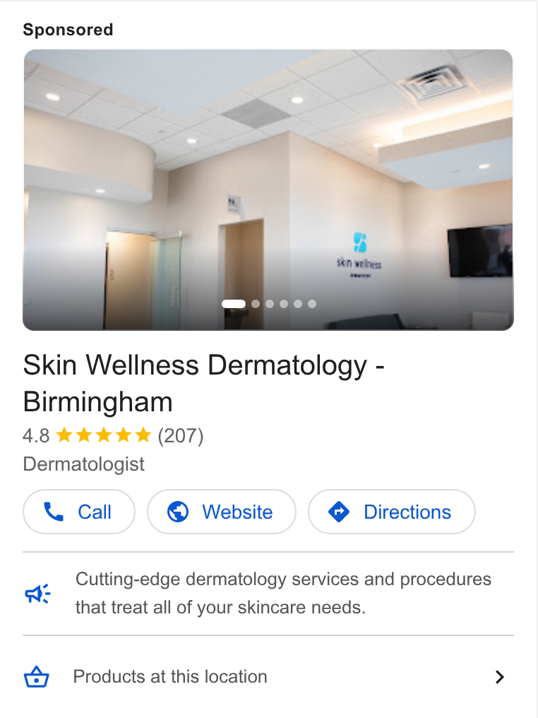 Skin Wellness Dermatology ad creative