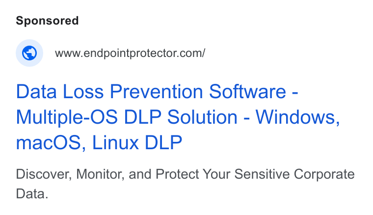 Netwrix ad on Google Ads: Data Loss Prevention Software - Multiple-OS DLP Solution - Windows, mac OS, Linux DLP Discover, Monitor, and Protect Your Sensitive Corporate Data.