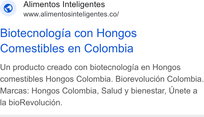 LearnTube.ai ad on Google Ads: Biotecnologia con Hongos Comestibles en Colombia Un producto creado con biotecnologia en Hongos comestibles Hongos Colombia. Biorevolucién Colombia. Marcas: Hongos Colombia, Salud y bienestar, Unete a la bio Revolucidn.