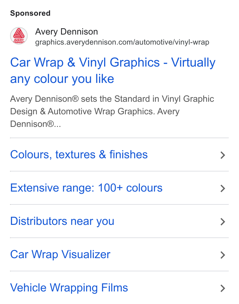 Avery Dennison ad on Google Ads: Car Wrap & Vinyl Graphics - Virtually any colour you like Avery Dennison® sets the Standard in Vinyl Graphic Design & Automotive Wrap Graphics. Avery Dennison®... Colours, textures & finishes Extensive range: 100+ colours Distributors near you Car Wrap Visualizer Vehicle Wrapping Films