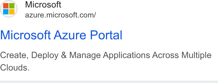 Microsoft ad on Google Ads: Microsoft Azure Portal Create, Deploy & Manage Applications Across Multiple Clouds.