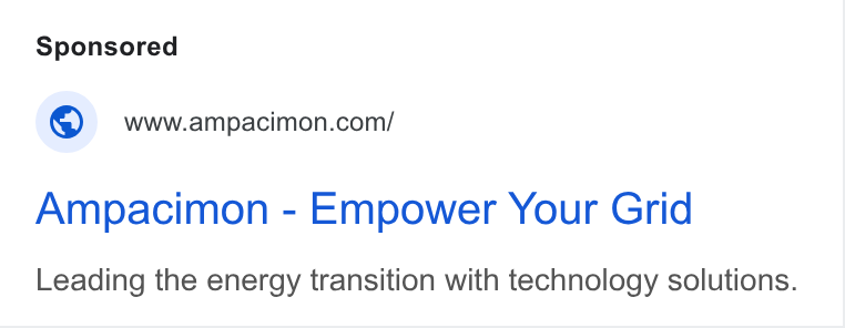Ampacimon ad on Google Ads: Ampacimon - Empower Your Grid Leading the energy transition with technology solutions.